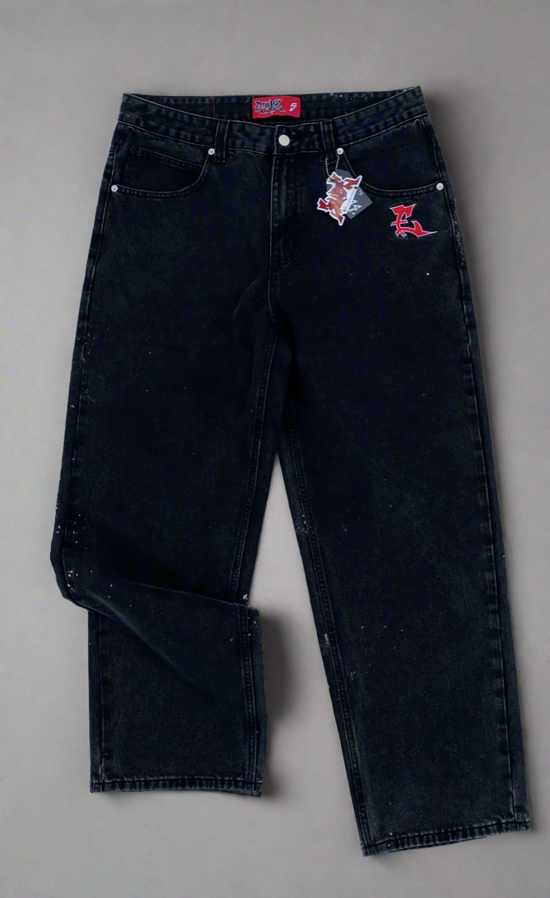 Black washed jeans ''ECLIPSE''